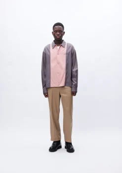 Bicolor Rayon Shirt Ls