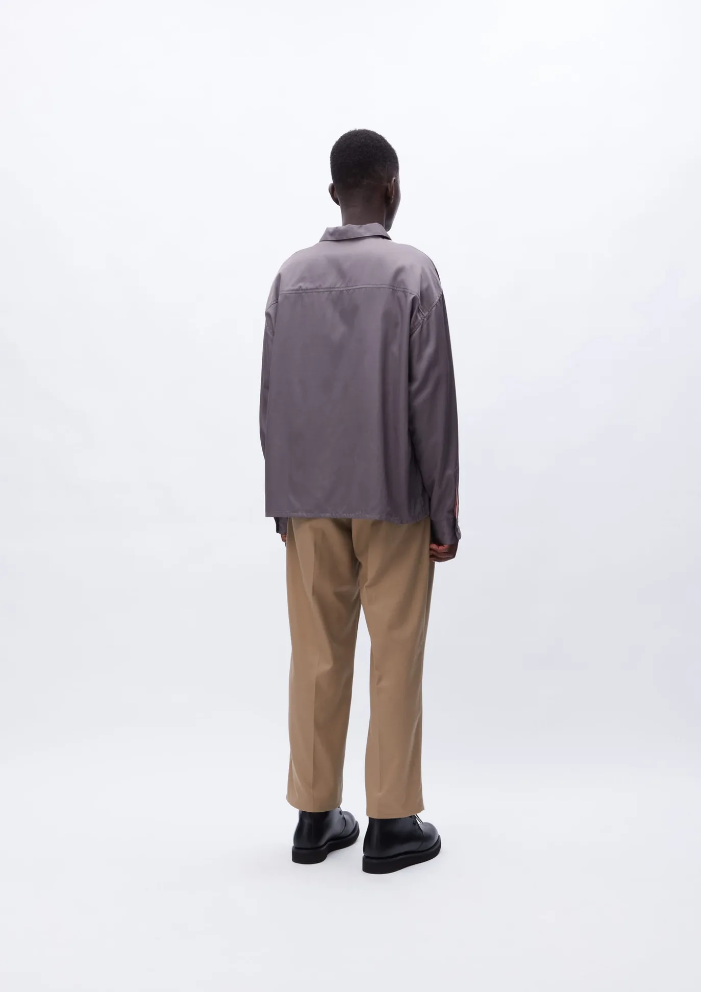 Bicolor Rayon Shirt Ls