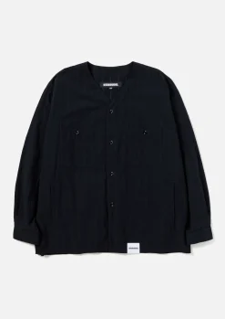 Dobby Nocollar Shirt Ls