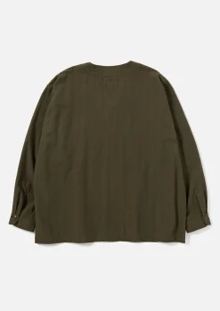 Dobby Nocollar Shirt Ls