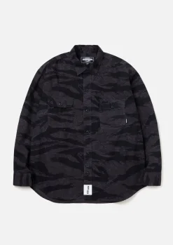 Nh X Wind And Sea . Camouflage Officer Shirt Ls