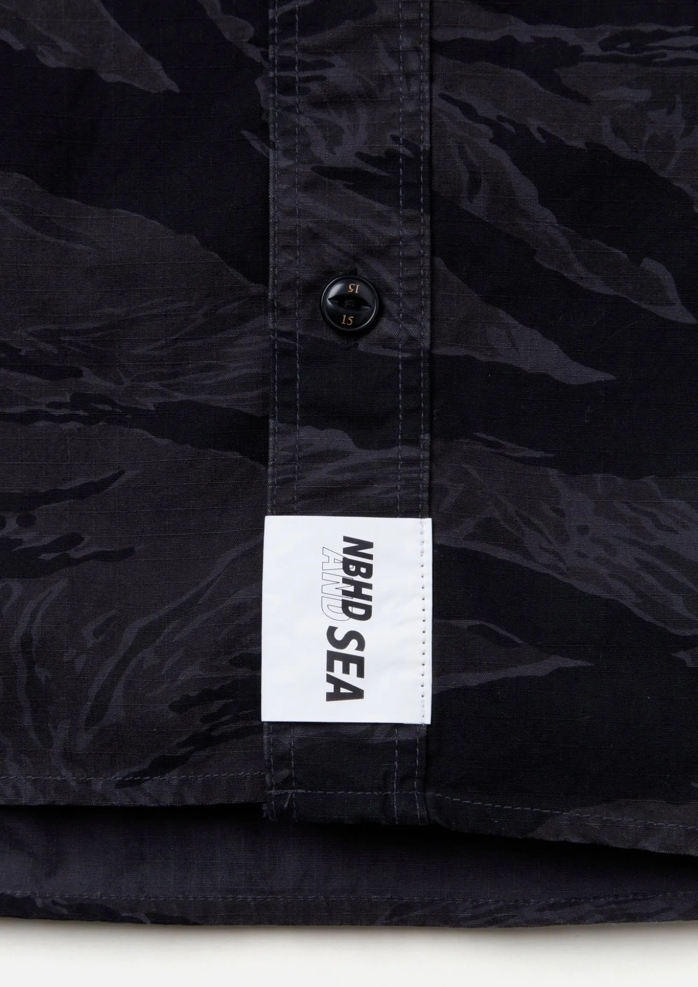 Nh X Wind And Sea . Camouflage Officer Shirt Ls
