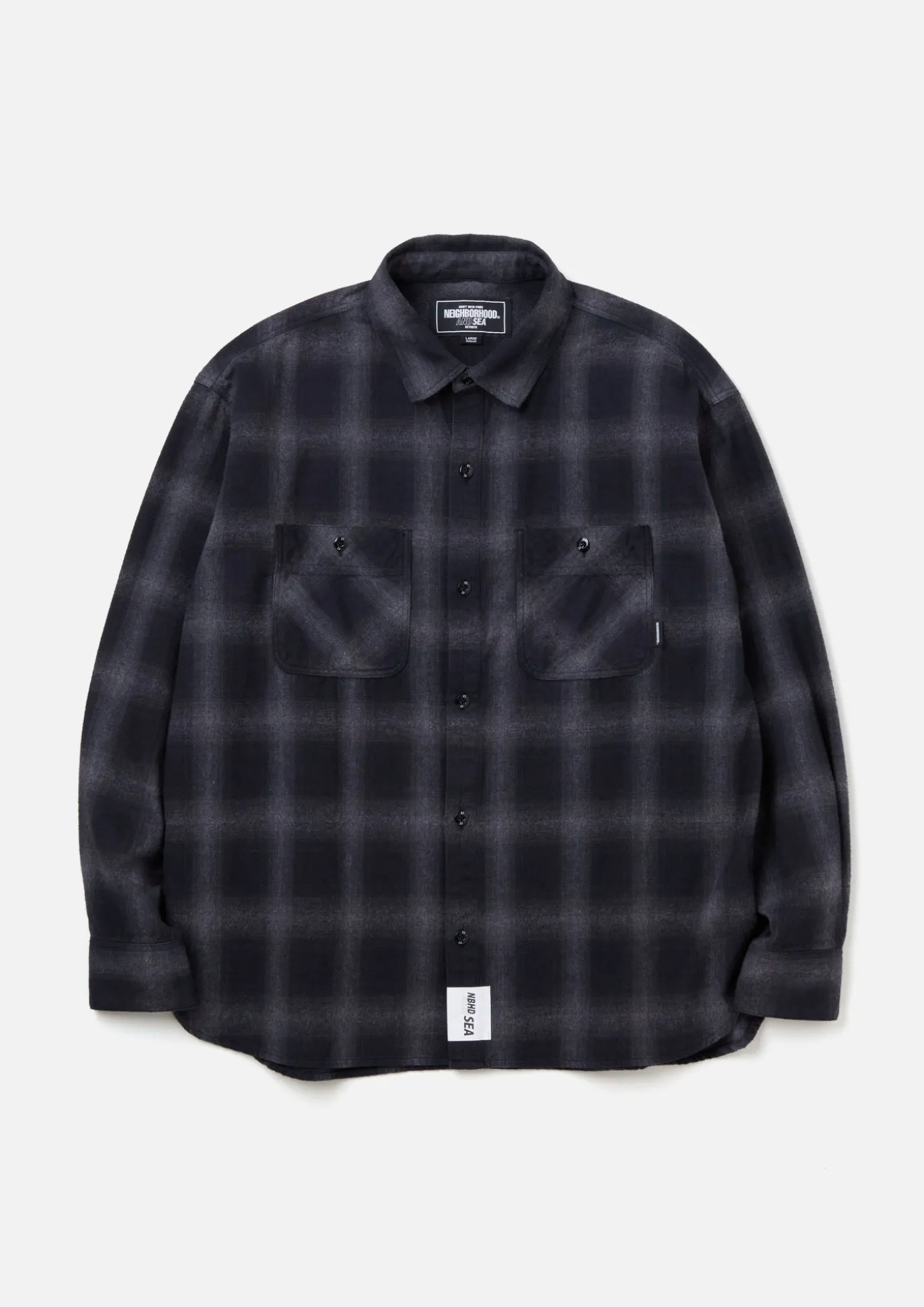 Nh X Wind And Sea . Ombre Check Shirt Ls