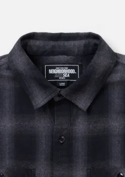 Nh X Wind And Sea . Ombre Check Shirt Ls