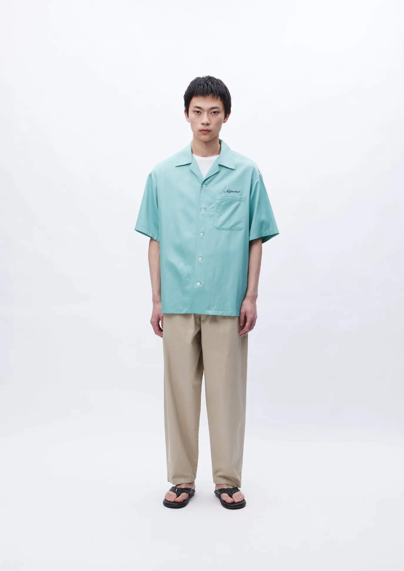 Solid-Color Hawaiian Shirt Ss