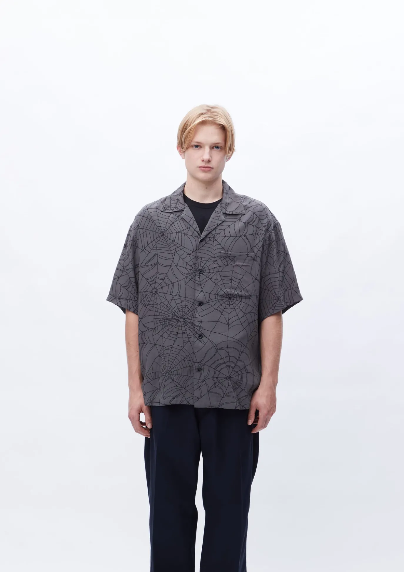 Spiderweb Hawaiian Shirt Ss